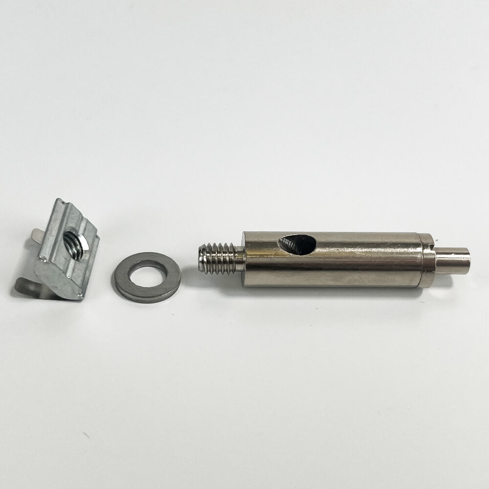 Drahtseilhalter höhenverstellbar mit Feder für Profil 44 mm mit Nut