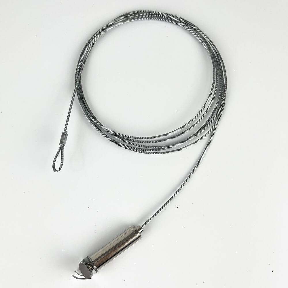 Seilabhänge Set höhenverstellbar mit Feder für Profil 44 mm mit Nut