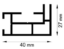 Spannrahmen Profil maße vom 27 mm Profil