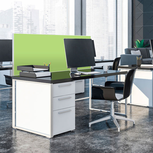Acoustic desk partition "light green"